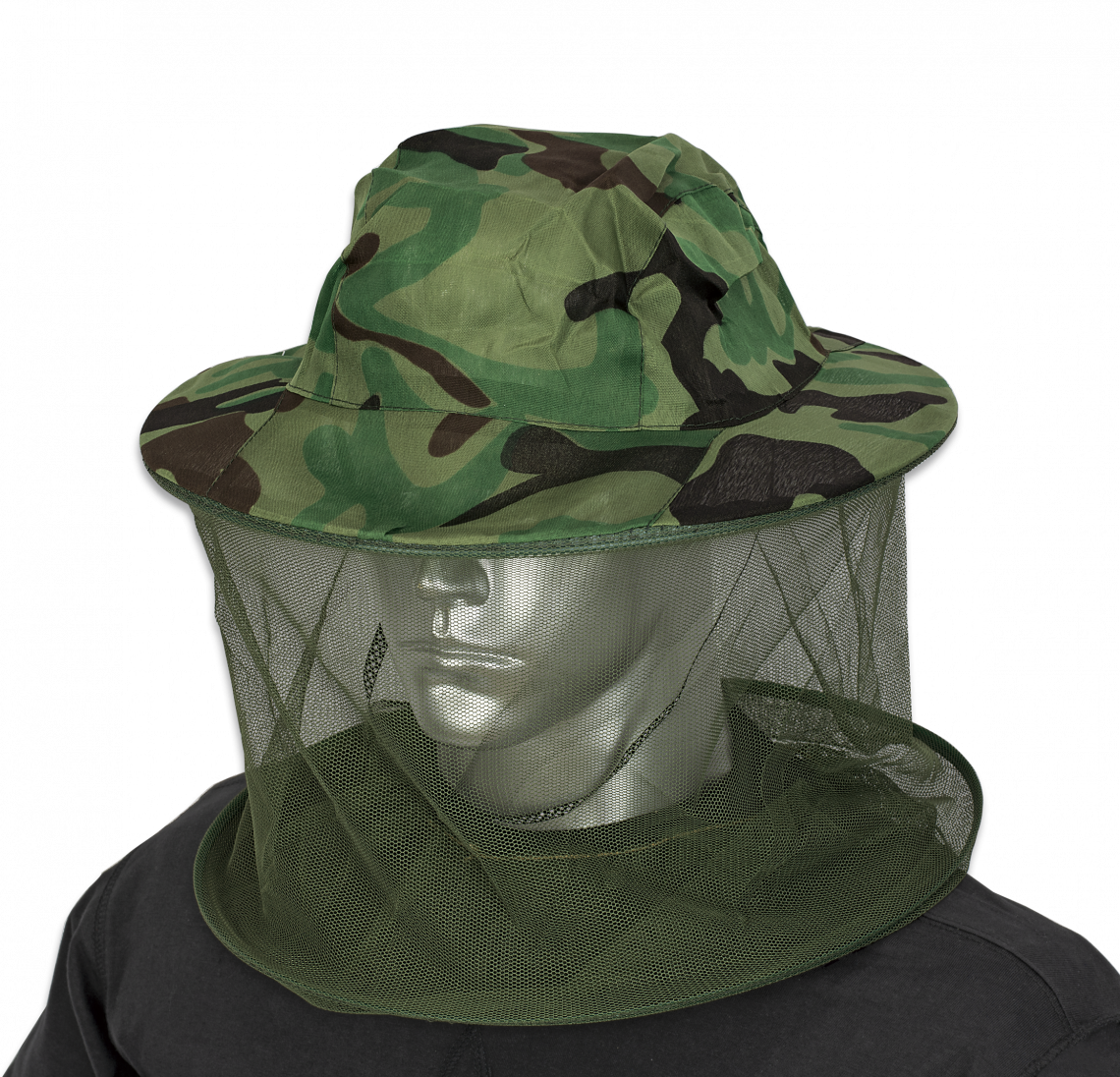 Boonie hat avec moustiquaire. Camo vert