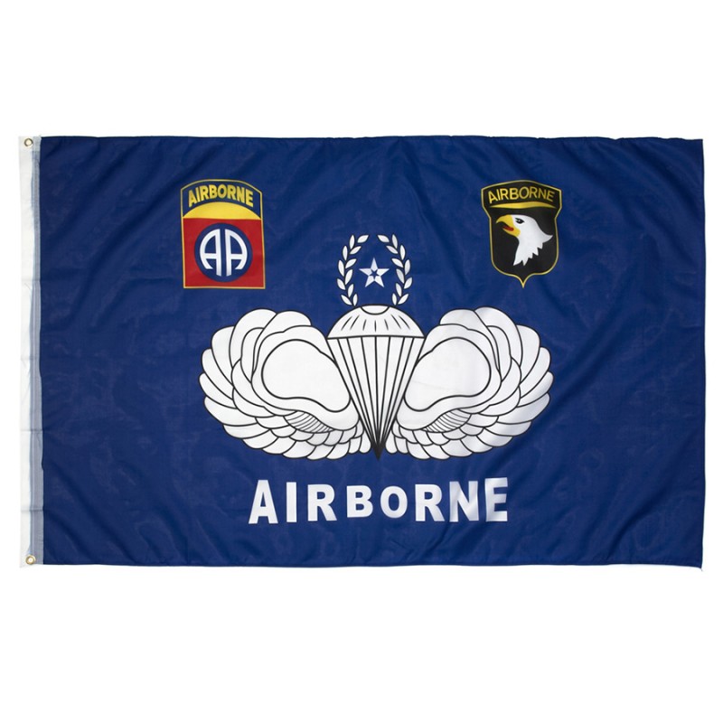 Drapeau Emblème Airborne Bleu  