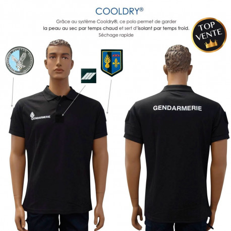 Polo gendarmerie COOLDRY anti humitite maille piquee